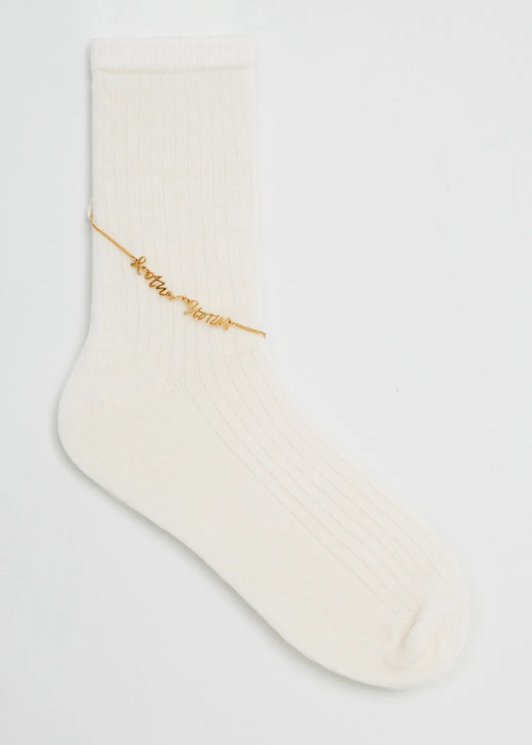 Hot & Other Stories Anklet Embellished Socks Ivory