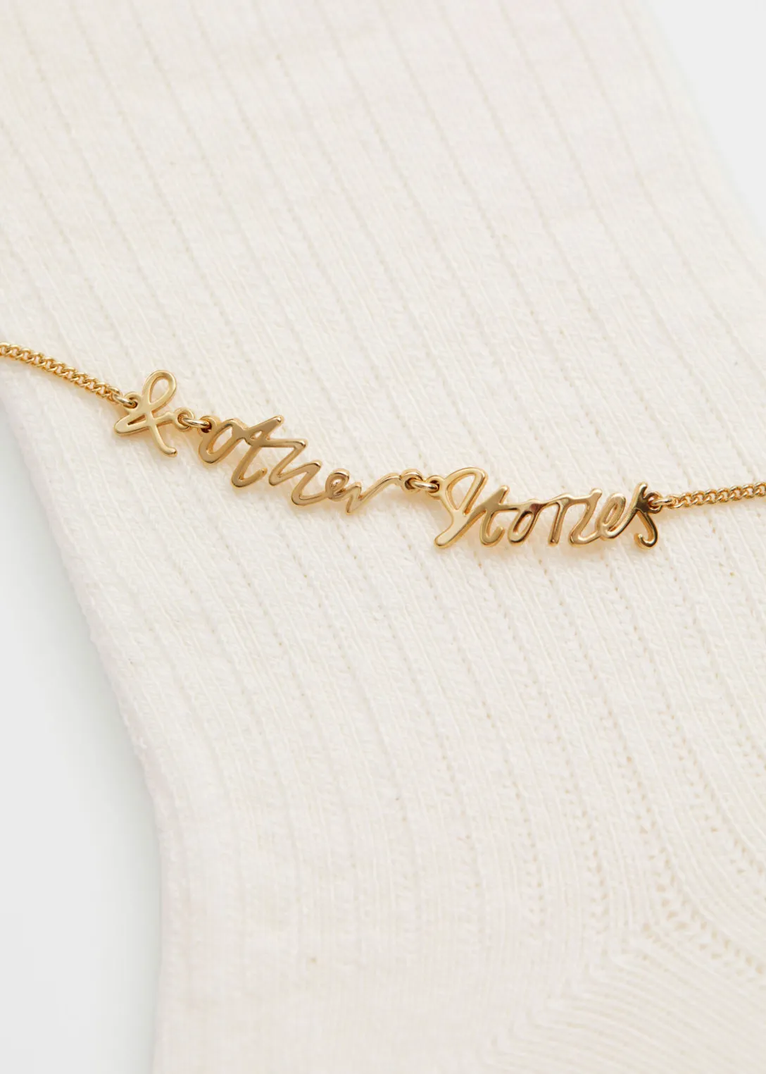 Hot & Other Stories Anklet Embellished Socks Ivory