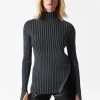 Cheap & Other Stories Asymmetric Rib-Knit Top