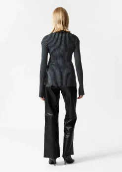 Cheap & Other Stories Asymmetric Rib-Knit Top