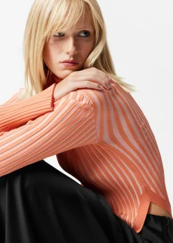 Cheap & Other Stories Asymmetric Rib-Knit Top