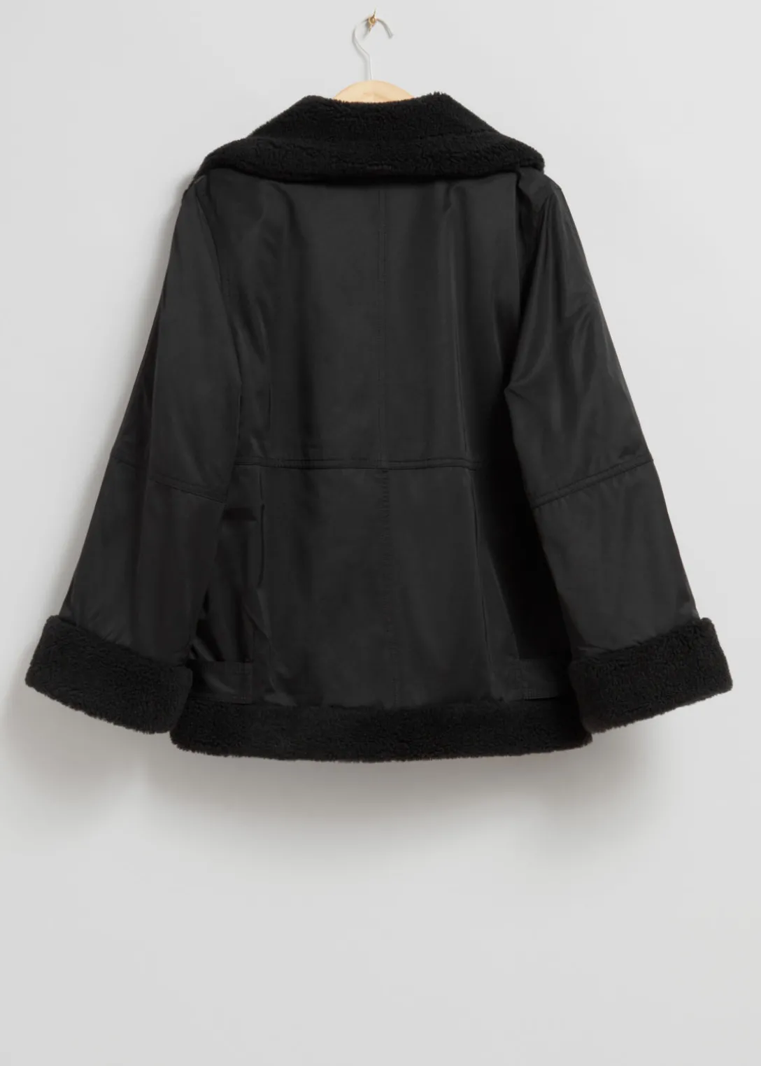 Cheap & Other Stories Aviator Jacket Black