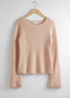 Store & Other Stories Bell Sleeve Cashmere Sweater