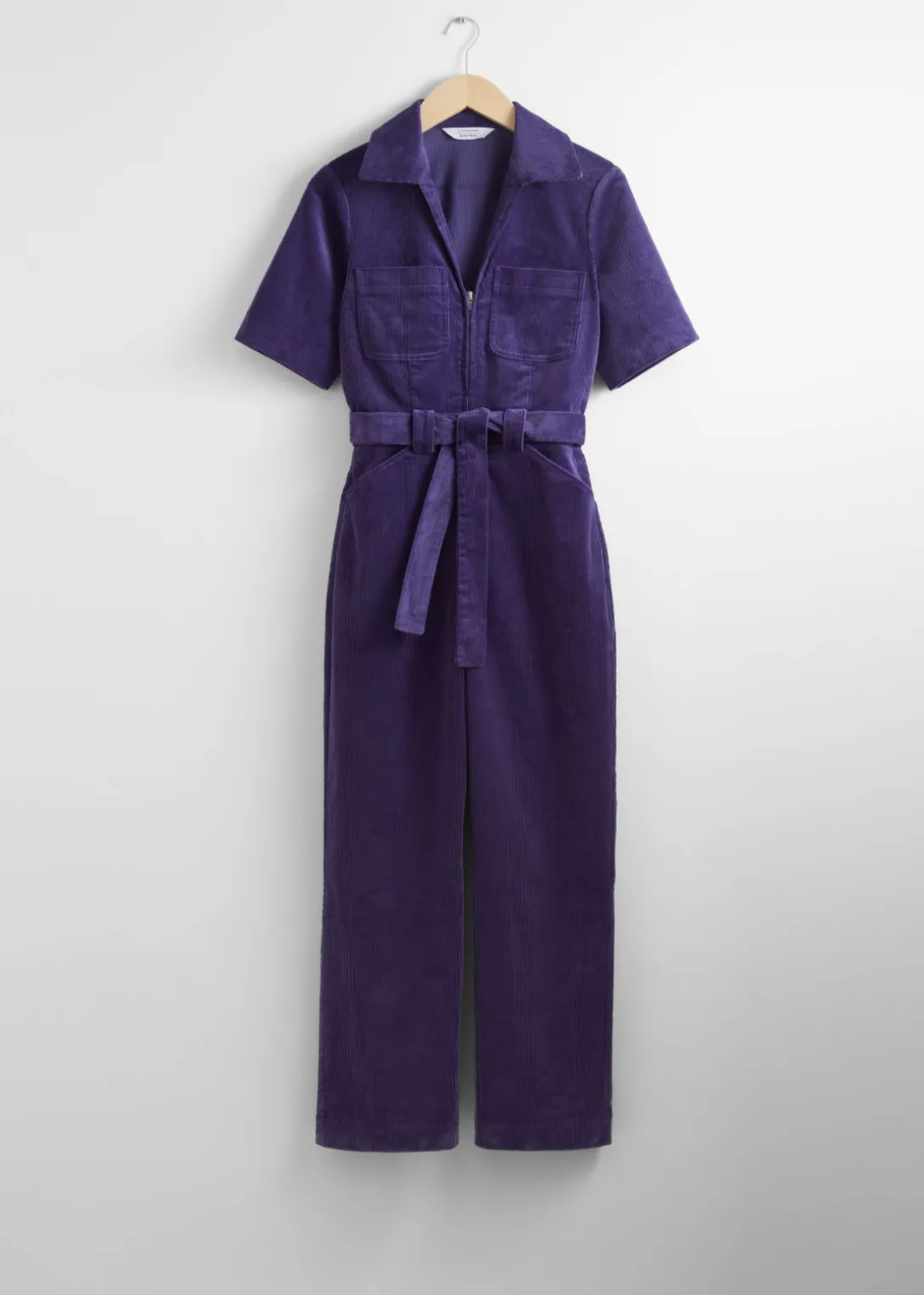 Hot & Other Stories Belted Corduroy Jumpsuit