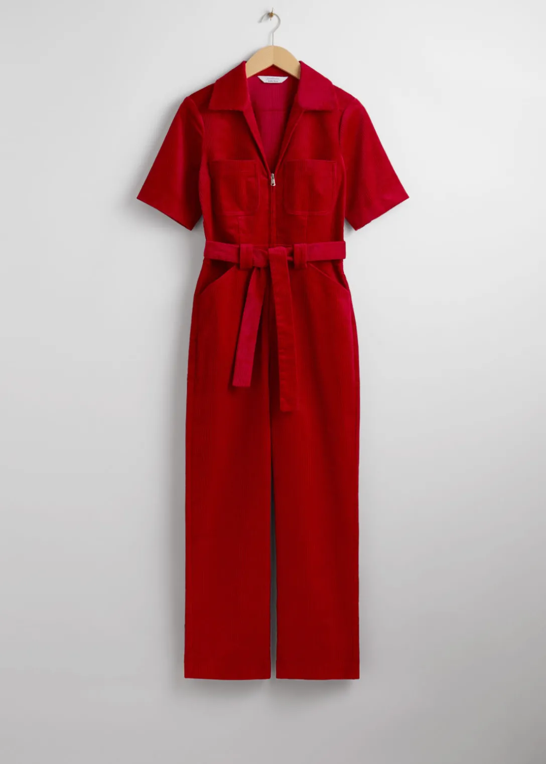Hot & Other Stories Belted Corduroy Jumpsuit