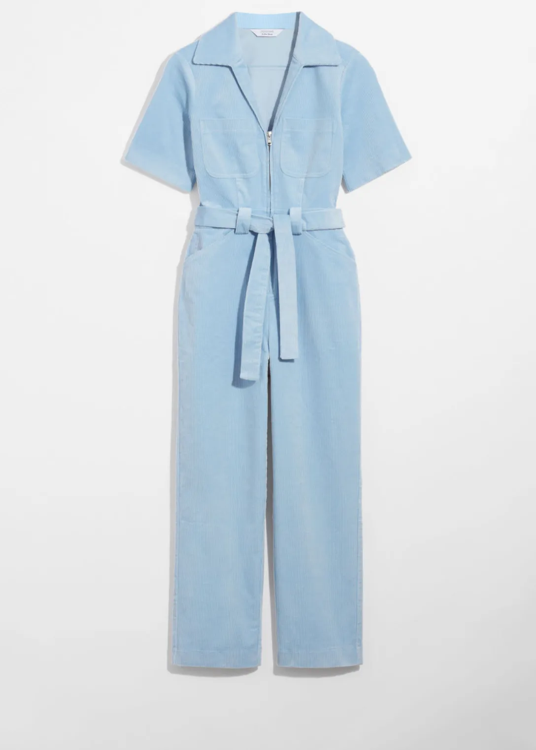 Hot & Other Stories Belted Corduroy Jumpsuit