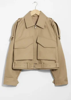 Best & Other Stories Belted Patch-Pocket Jacket