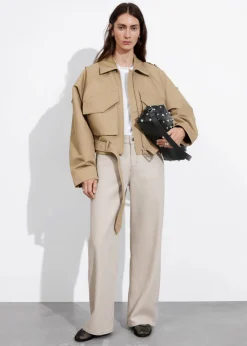 Best & Other Stories Belted Patch-Pocket Jacket