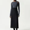 Clearance & Other Stories Belted Pleated Maxi Skirt Black