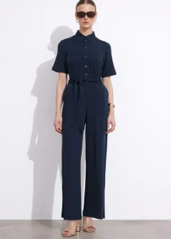 Cheap & Other Stories Belted Short Sleeve Jumpsuit