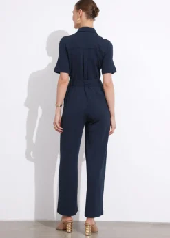 Cheap & Other Stories Belted Short Sleeve Jumpsuit