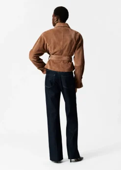 Flash Sale & Other Stories Belted Suede Jacket Brown