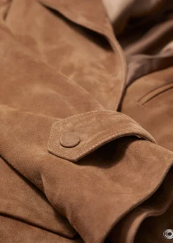 Flash Sale & Other Stories Belted Suede Jacket Brown