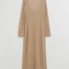 Clearance & Other Stories Boat Neck Maxi Dress Medium Beige