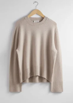 Online & Other Stories Boxy Cashmere-Blend Sweater Beige