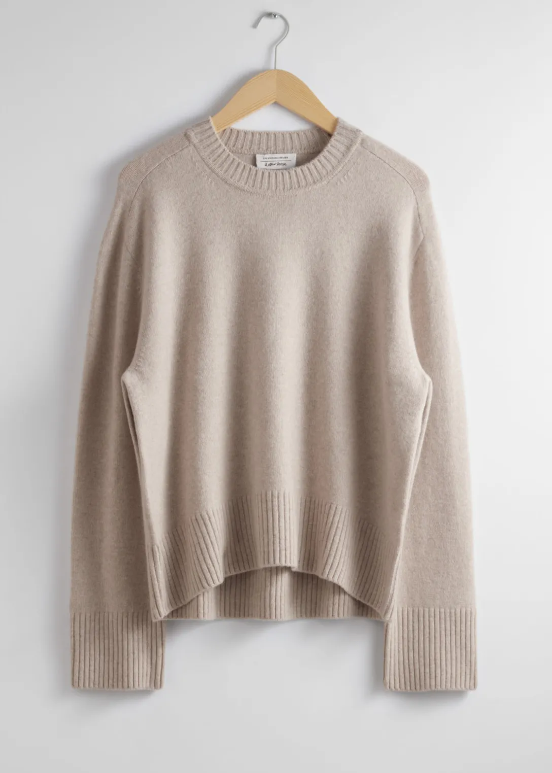 Online & Other Stories Boxy Cashmere-Blend Sweater Beige