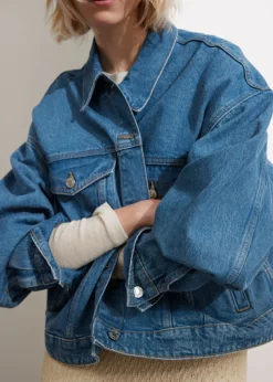 Outlet & Other Stories Boxy Denim Jacket Mid Blue