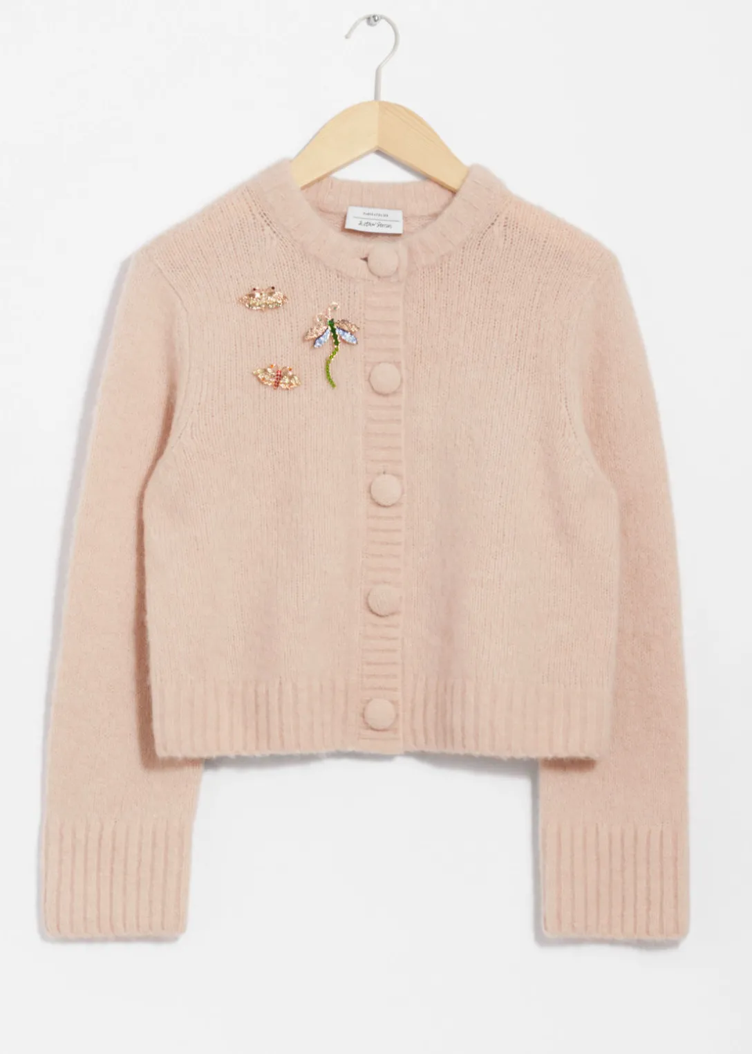 Flash Sale & Other Stories Brooch-Detailed Cardigan Beige