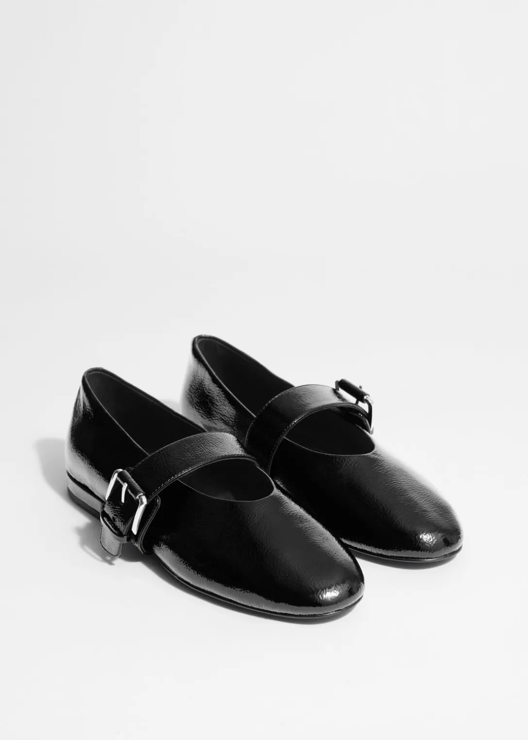 Store & Other Stories Buckled Leather Ballerinas