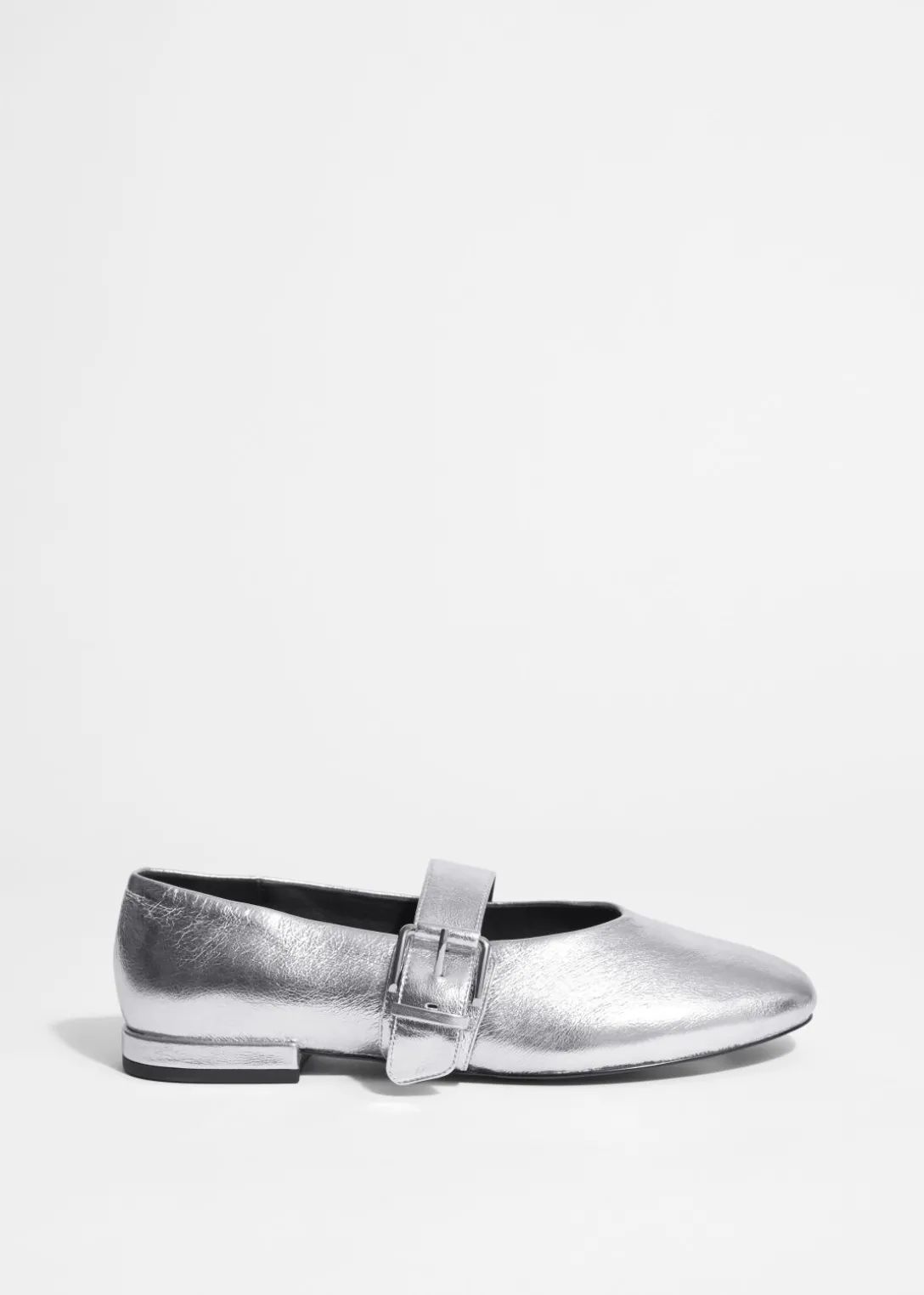 Store & Other Stories Buckled Leather Ballerinas