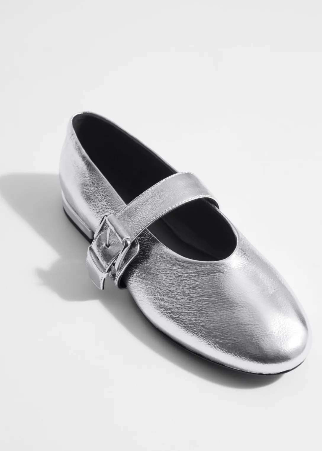 Store & Other Stories Buckled Leather Ballerinas