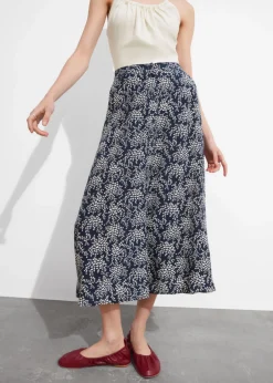 Clearance & Other Stories Buttoned A-Line Midi Skirt