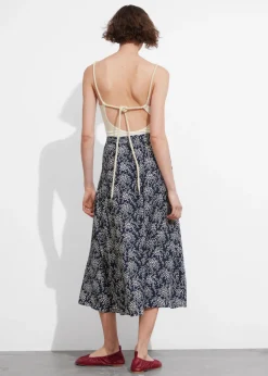 Clearance & Other Stories Buttoned A-Line Midi Skirt