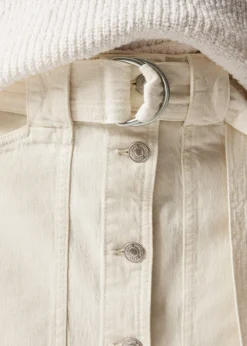 Best Sale & Other Stories Buttoned Denim Midi Skirt Cream