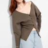 Hot & Other Stories Buttoned Knit Cardigan Mole