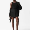 Online & Other Stories Buttoned Wool-Blend Mini Skirt Black