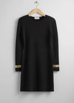 Discount & Other Stories Chain-Cuff Mini Dress Black
