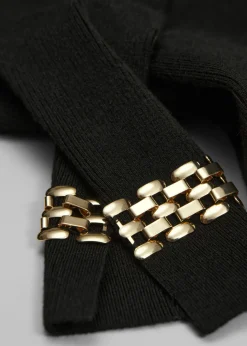 Discount & Other Stories Chain-Cuff Mini Dress Black