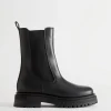 Sale & Other Stories Chunky Chelsea Leather Boots Black