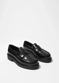 Online & Other Stories Chunky Leather Loafers Black