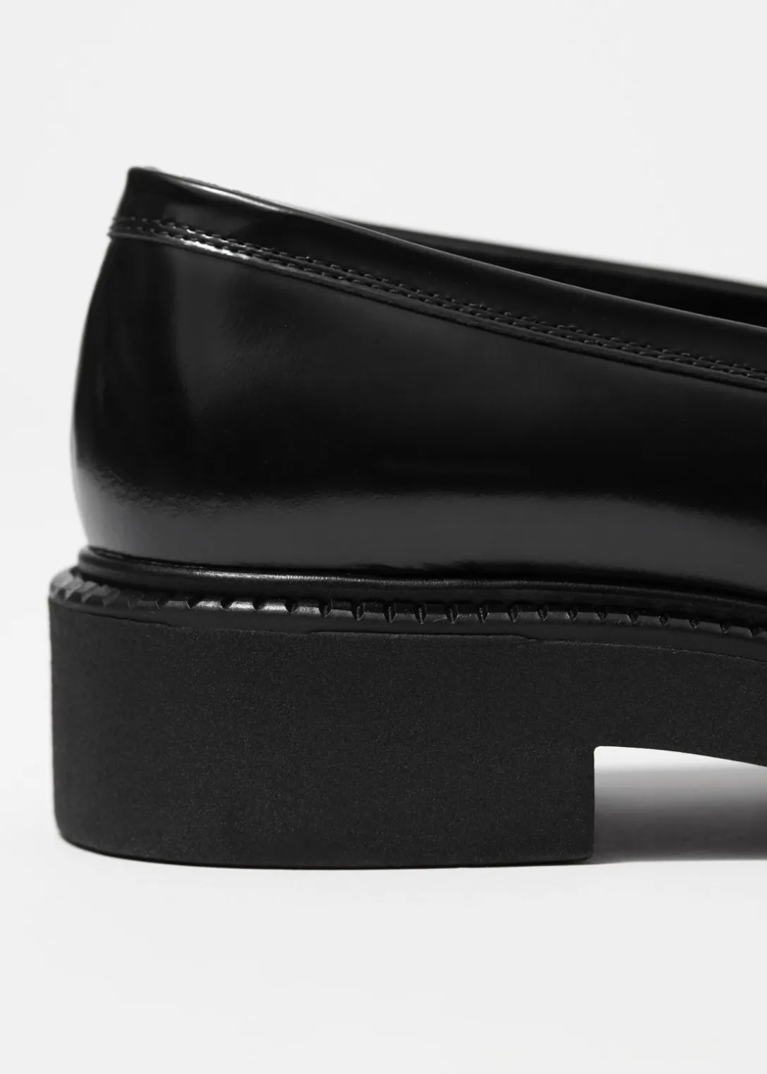 Online & Other Stories Chunky Leather Loafers Black