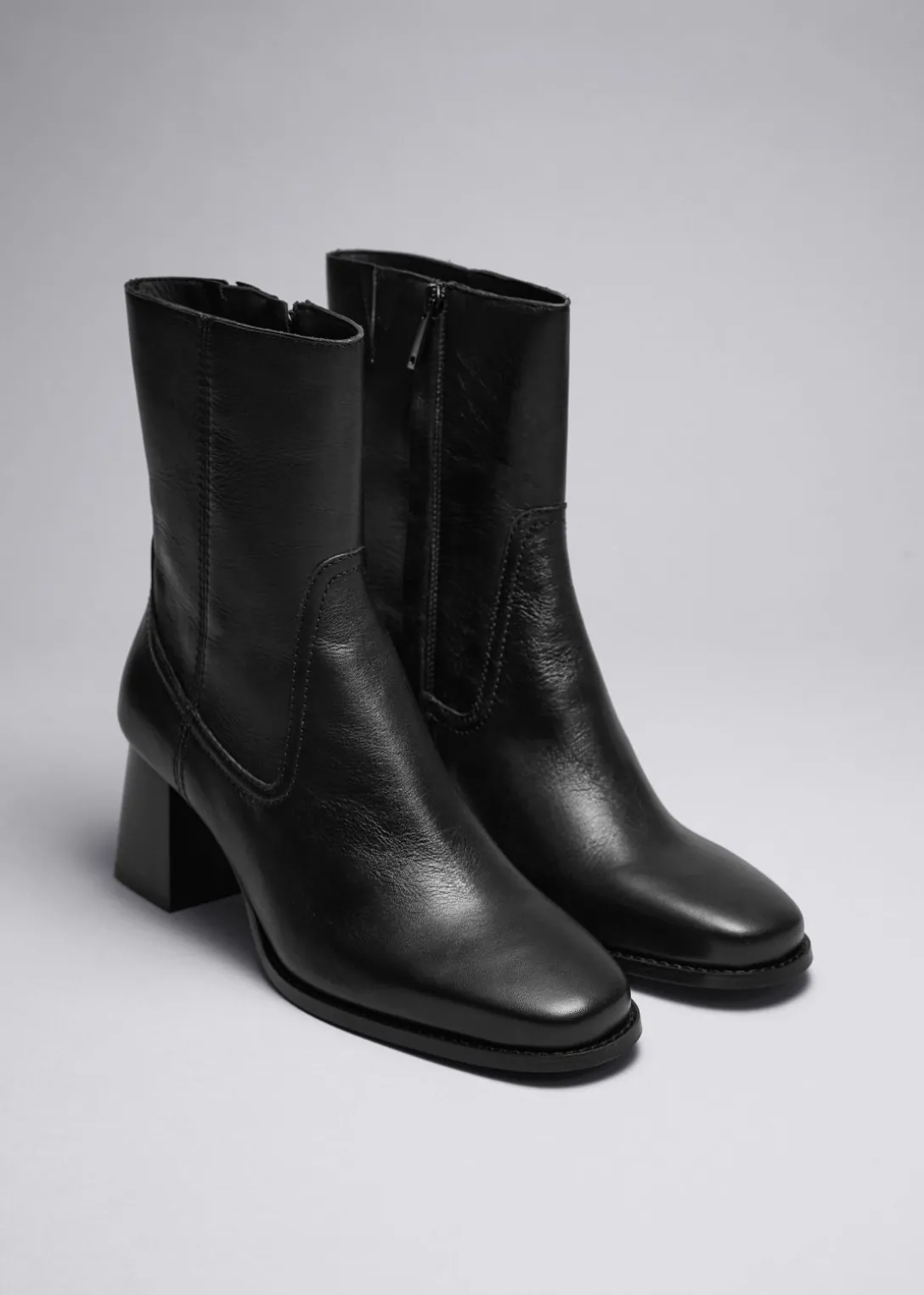 Sale & Other Stories Classic Leather Ankle Boots