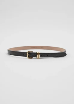 Online & Other Stories Classic Leather Belt Black