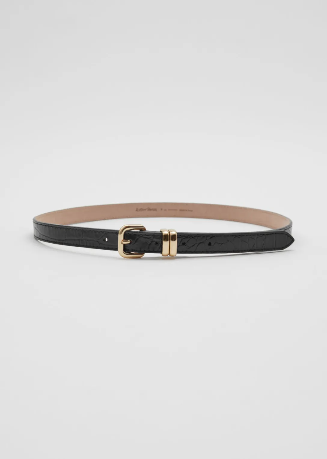 Online & Other Stories Classic Leather Belt Black