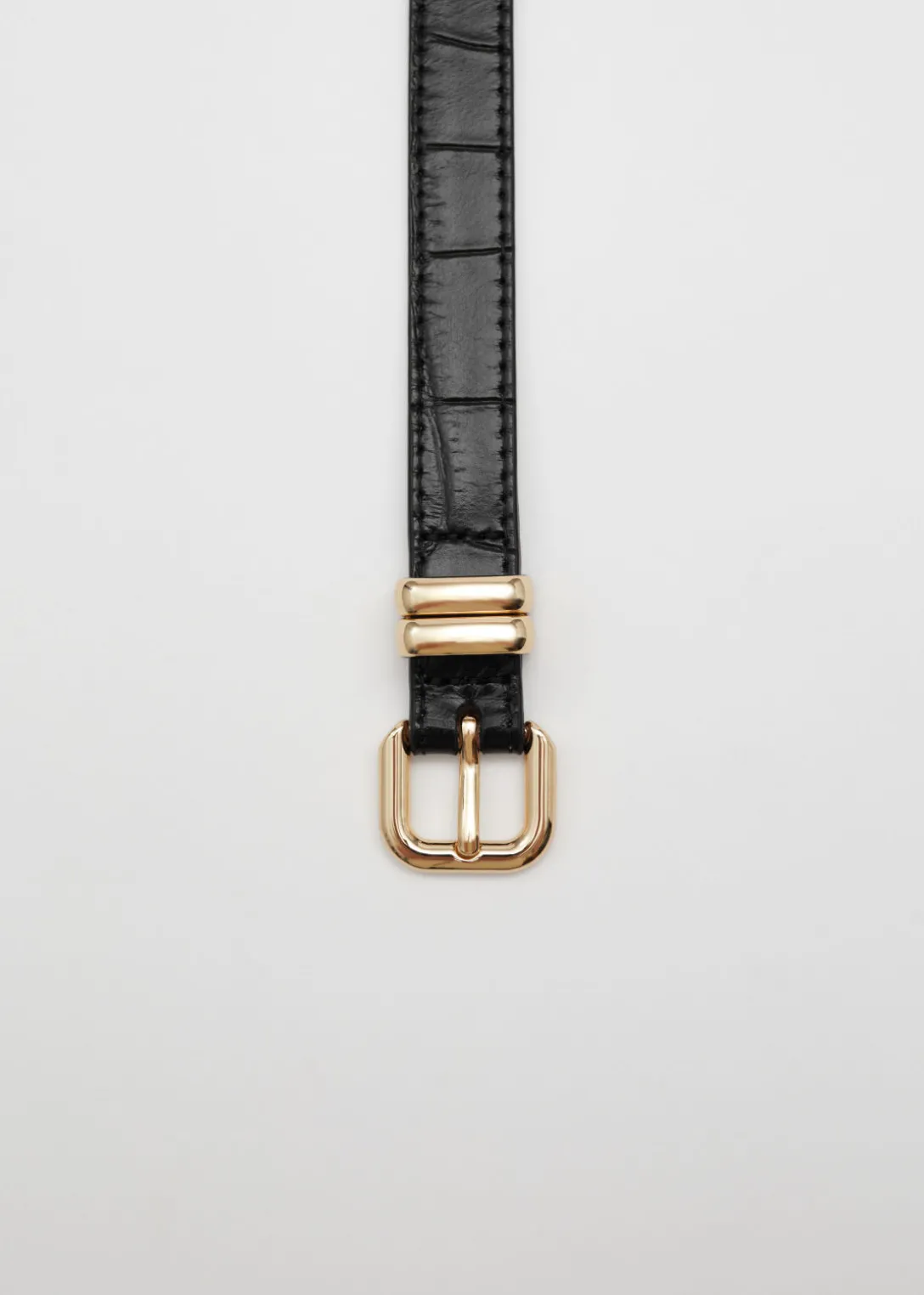 Online & Other Stories Classic Leather Belt Black