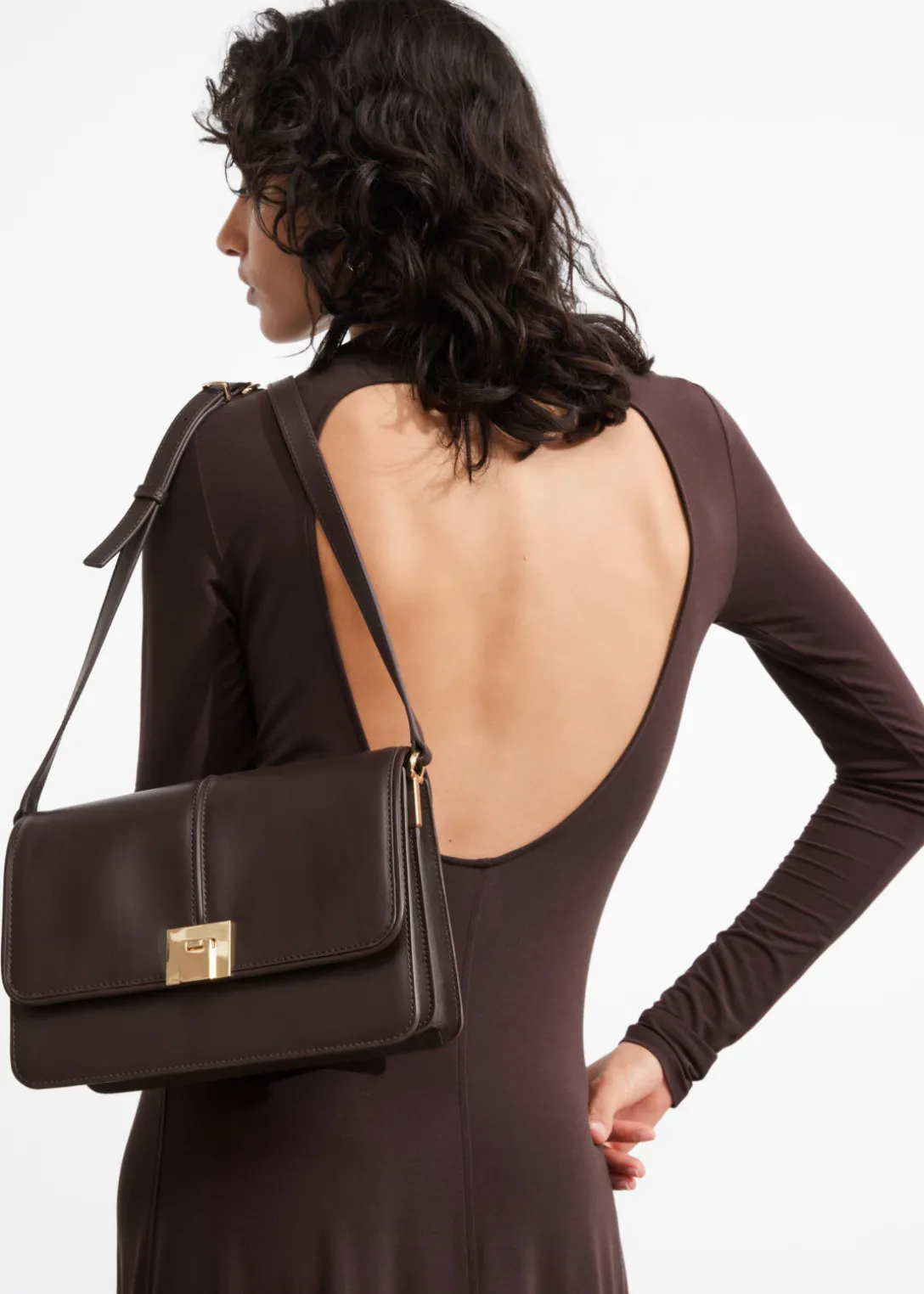 Clearance & Other Stories Classic Leather Shoulder Bag