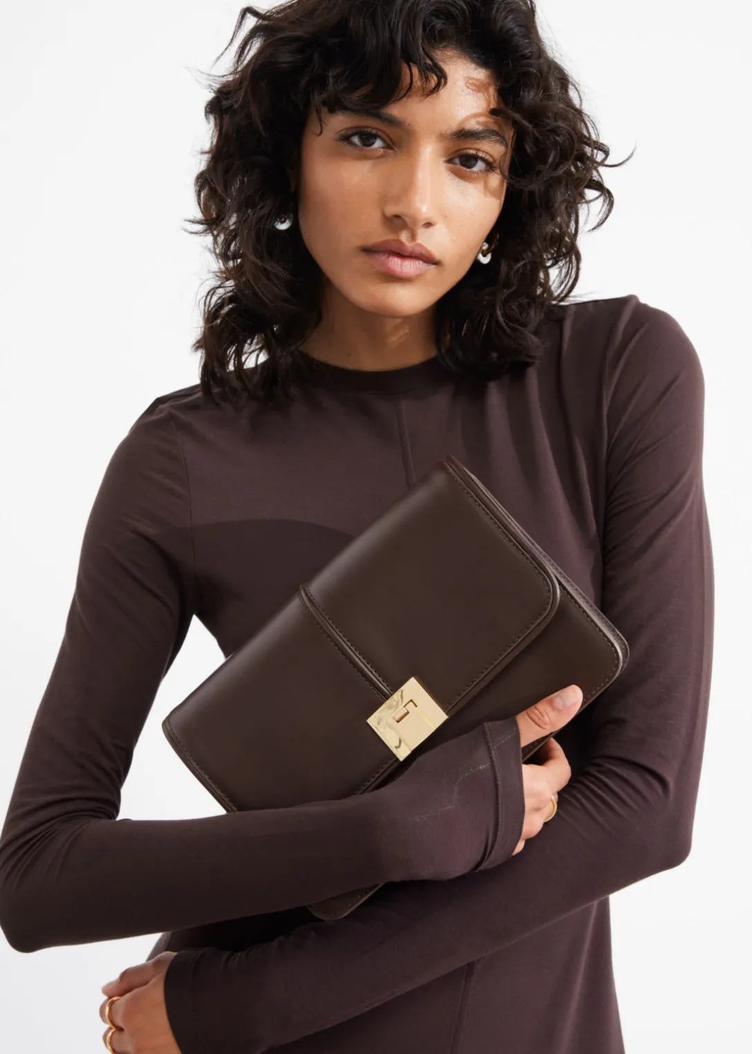 Clearance & Other Stories Classic Leather Shoulder Bag