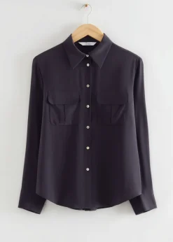 Shop & Other Stories Classic Mulberry Silk Shirt