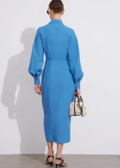 New & Other Stories Collared Wrap Midi Dress