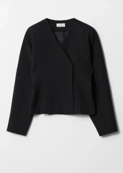 Shop & Other Stories Collarless Blazer Black