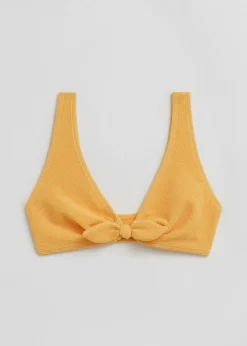 Discount & Other Stories Crepe Knot Tie Bikini Top