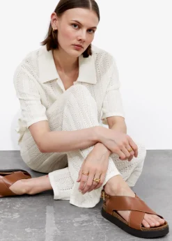 Outlet & Other Stories Criss-Cross Leather Sandals