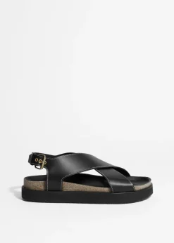 Outlet & Other Stories Criss-Cross Leather Sandals