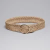 Outlet & Other Stories Crochet Straw Belt Beige