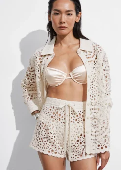 Hot & Other Stories Crocheted Shorts Cream