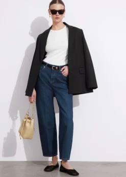 Store & Other Stories Cropped Barrel-Leg Jeans